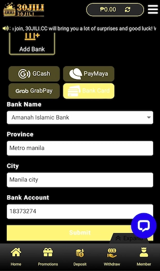 Step 2: Please fill in all bank account information completely and accurately.